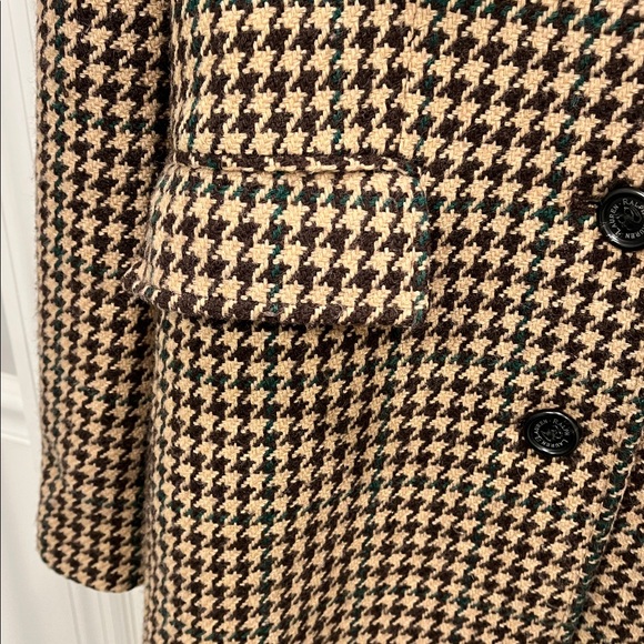 Ralph Lauren Tan and Brown Houndstooth 3/4 Coat Sz M. EUC. - Picture 6 of 11
